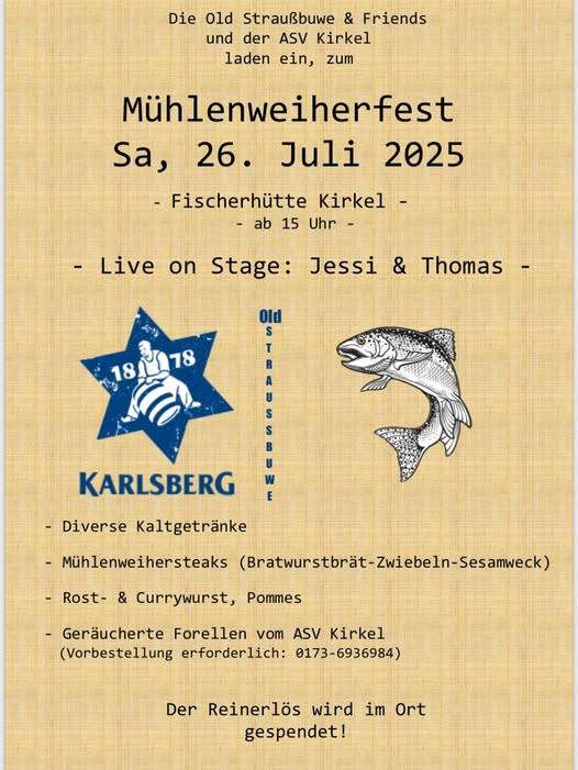 Bild zeigt Plakat zum Mühlenweiherfest Bild zeigt Plakat zum Mühlenweiherfest